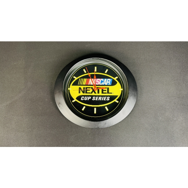 NASCAR NEXTEL CUP SERIES WALL CLOCK 15" DIAMETER