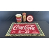 Image 1 : COCA-COLA CLOCK, RUG(35" X 22"), BOTTLE OPENER, TRASH BIN
