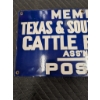 Image 3 : HEAVY PORCELAIN 1920s VINTAGE MEMBER TEXAS AND SOUTHWESTERN CATTLE RAISERS