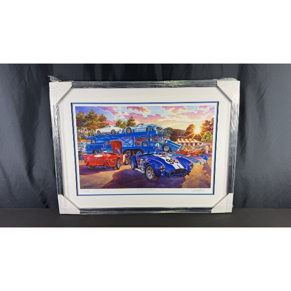 MICHAEL IRVINE "THE COMPETITION HAS ARRIVED" LIMITED EDITION FRAMED PRINT (322/800) 25" X 34"