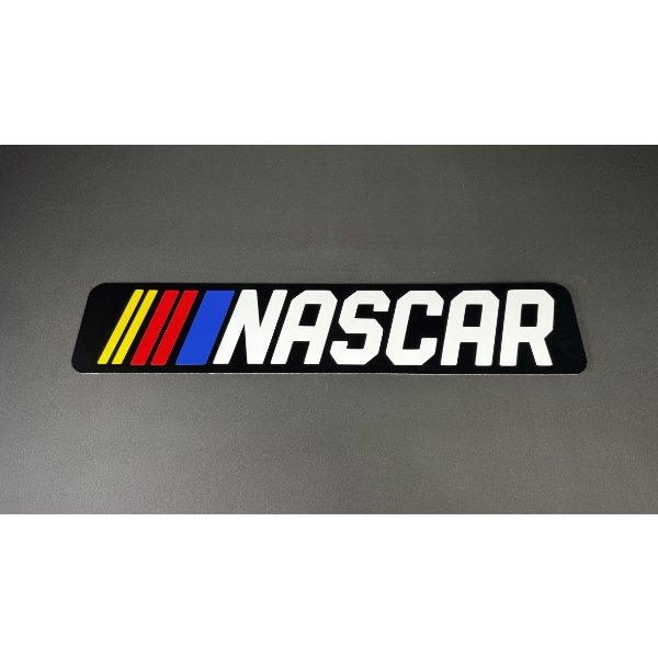 NASCAR (BLACK) SIGN 28" x 6"