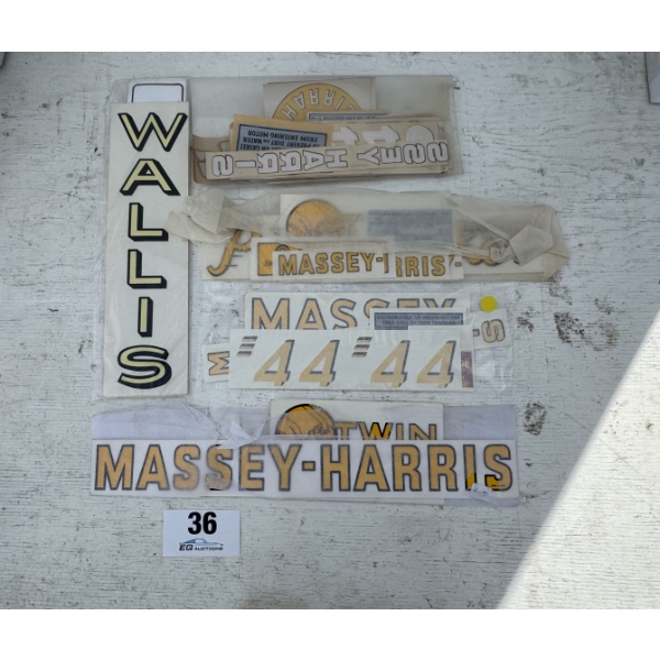 VINTAGE MASSEY-HARRIS DECAL ASSORTMENT