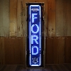 Image 1 : NO RESERVE FORD VERTICAL 6 FOOT NEON SIGN IN STEEL CAN 