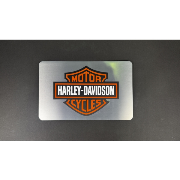 HARLEY DAVIDSON (SILVER) SIGN 19" x 12"