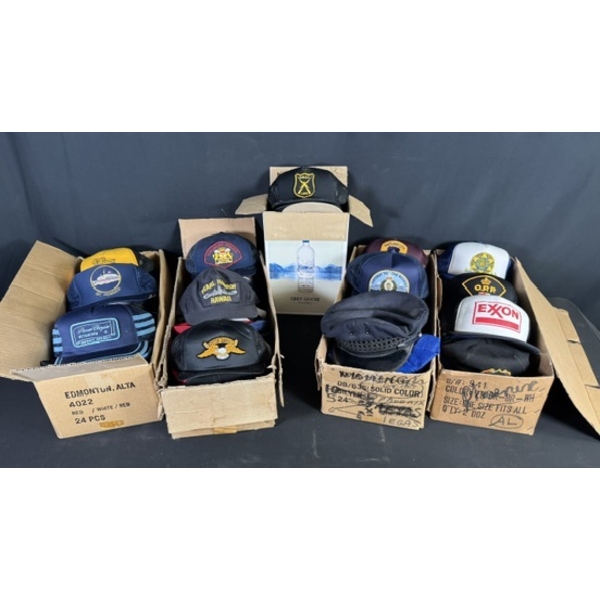 VINTAGE POLICE, SERVICE & PROMOTIONAL TRUCKER HAT COLLECTION