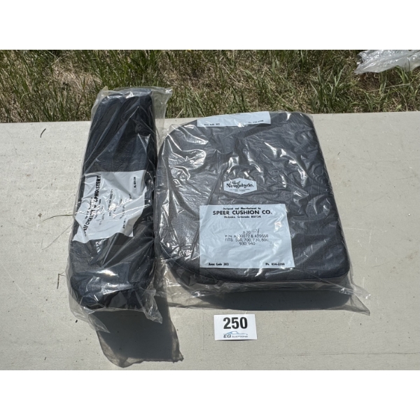 SPEER BLACK VINYL 2-PIECE SEAT CUSHION SET FOR CASE TRACTORS