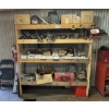 Image 1 : Metal Shelf Unit includes Frame Pieces, Assorted Nuts / Bolts, Belair Tool Box
