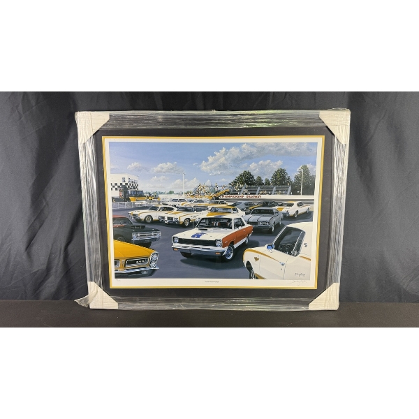 DAVE SNYDER "HURST PERFORMANCE" LIMITED EDITION FRAMED PRINT (89/500) 25.5" X 33"