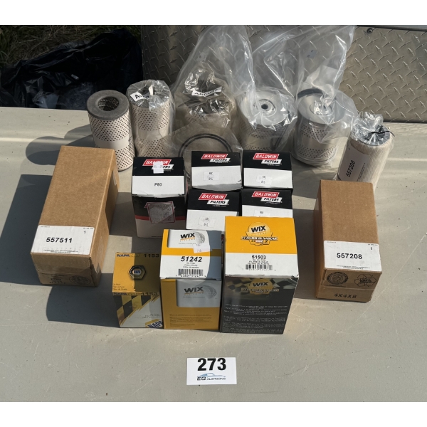 ASSORTED OIL FILTERS - BALDWIN, WIX, NAPA