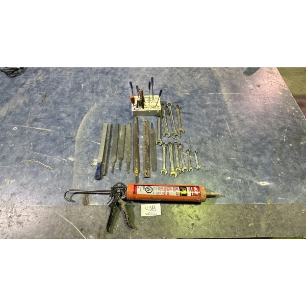 Caulking Gun, Precision Files, Wrenches