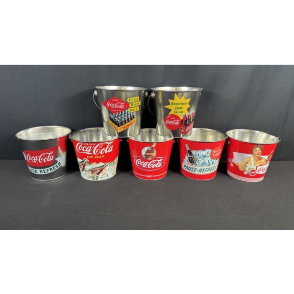 COLLECTION OF SMALL COCA-COLA ICE BUCKETS