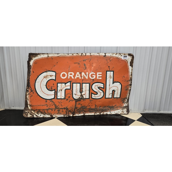 NO RESERVE ORANGE CRUSH SIGN 