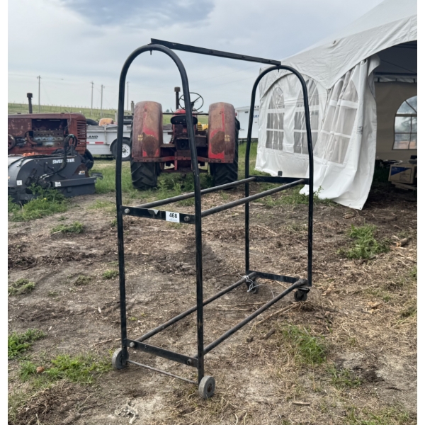 BLACK MOBILE TIRE RACK