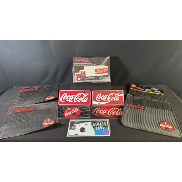COCA-COLA AMT 1:25 FORD LOUISEVILLE TRUCK KIT, CAR MATS, & LICENSE PLATES