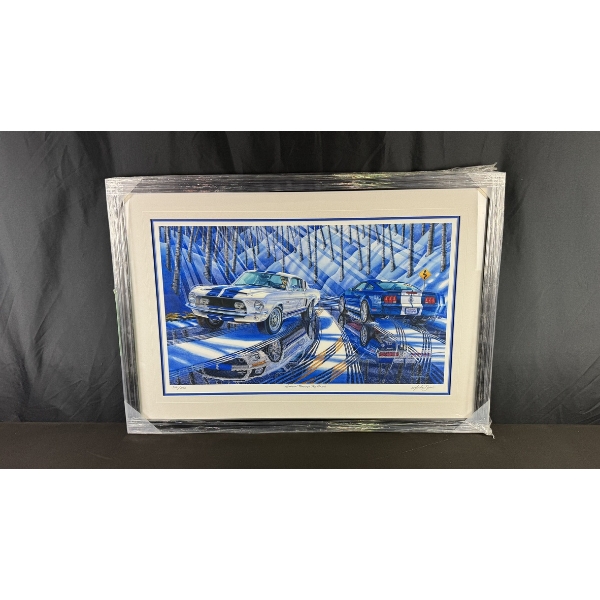MICHAEL IRVINE "SHAKIN' THROUGH THE SNOW" LIMITED EDITION FRAMED PRINT (540/800) 25" X 37"