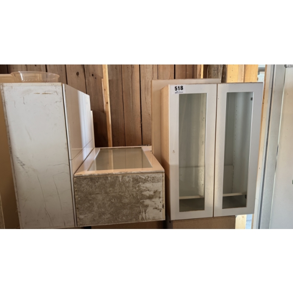Assorted Cabinets and Shower insert