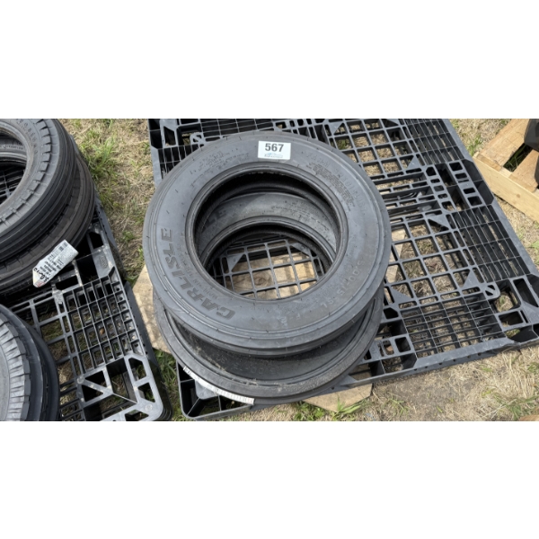 PAIR OF 5.00-15SL CARLISLE F-2 FRONT TRACTOR TIRES