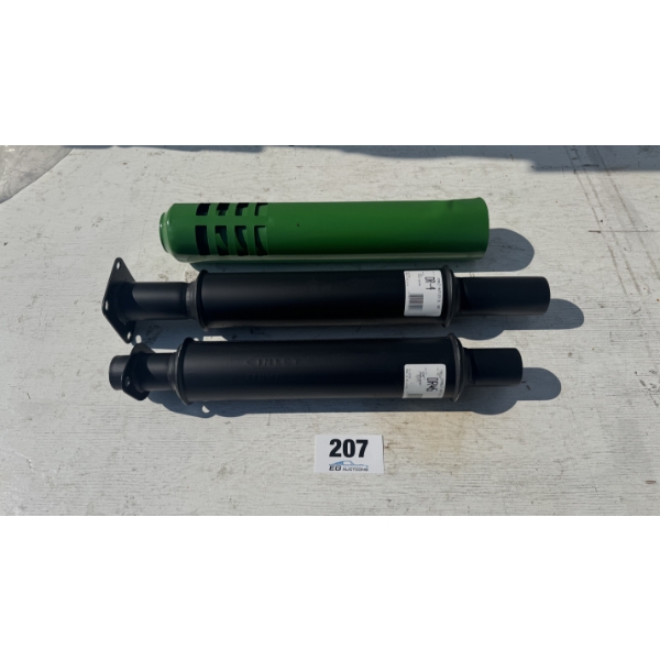 2 DR-4 MUFFLERS & JOHN DEERE AIR CLEANER STACK