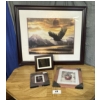 Image 1 : Framed Eagle Picture 3ft x 3.5ft & Assorted Frames including Digital Photo Frame