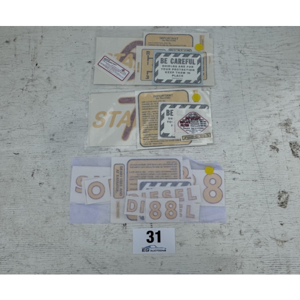 ASSORTED OLIVER DECALS