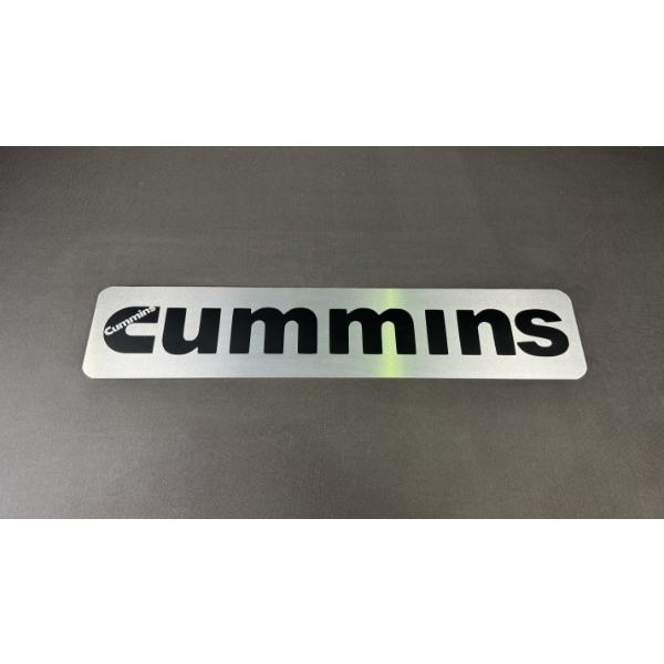 CUMMINS (SILVER) SIGN 28" x 6"