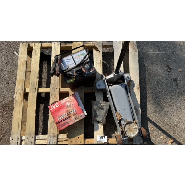 FLOOR JACK, BATTERY TESTER & KVC MOBILE AUDIO SYSTEM