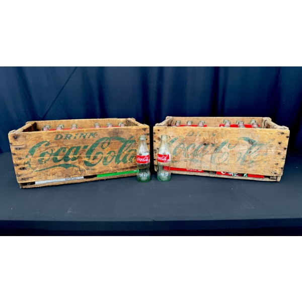 2 CASES OF OLD COKE BOTTLES