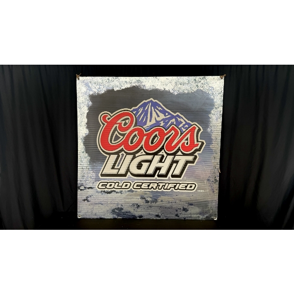 COORS LIGHT COLD CERTIFIED POSTER BOARD 4ft x 4ft