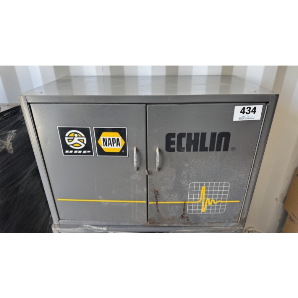 NAPA ECHLIN UAP GRAY METAL PARTS CABINET W/ CONTENTS FOR TUNE UP PARTS FOR 1980-2008