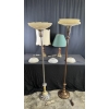 Image 6 : VINTAGE TABLE & FLOOR LAMPS W/ SHADES