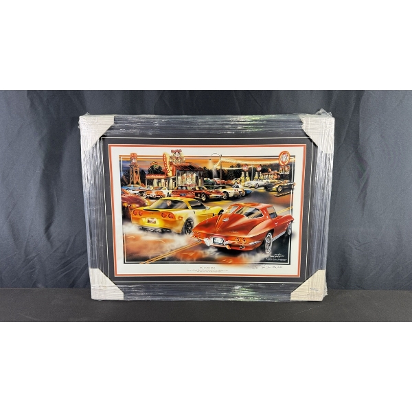 THOM SANSOUCIE "NO CONTEST" SIGNED FRAMED PRINT 21" X 27"