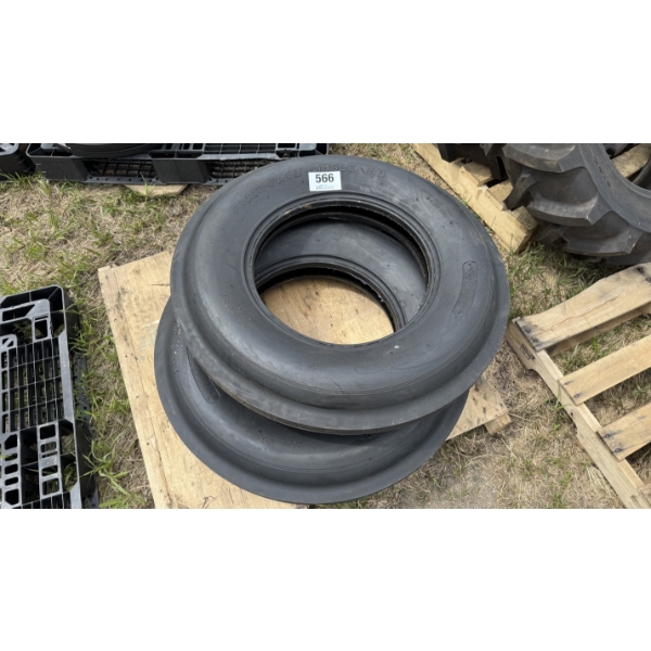 PAIR OF 7.50-18SL FRONT FARM SINGLE RIB TIRES