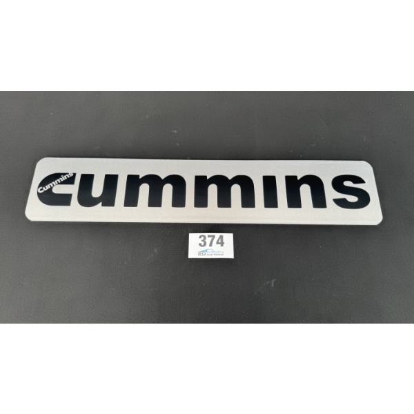 NO RESERVE CUMMINS SIGN 28" X 6"