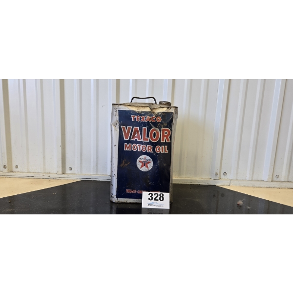 NO RESERVE TEXACO VALOR MOTOR OIL CAN