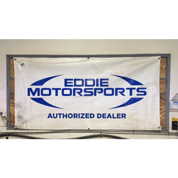 Large Eddie Motorsports Banner approx 4ft by 3 ft