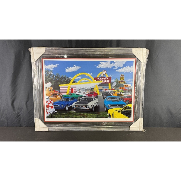 DAVE SNYDER "LUNCH WITH THE BOSS" LIMITED EDITION FRAMED PRINT (48/500) 25" X 33"