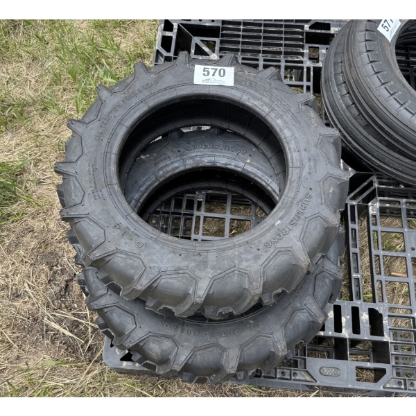 PAIR OF 6-14 SUPERSTRONG REAR LUG TIRES