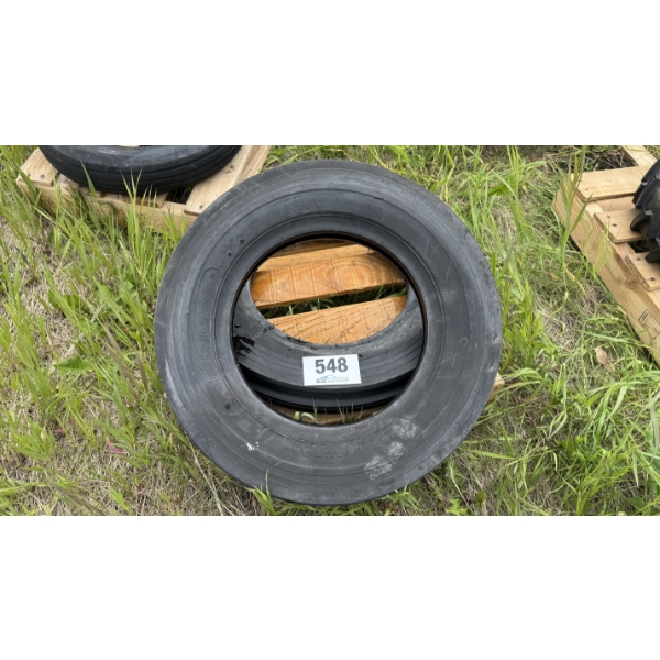 PAIR OF 4.00-12 DEESTONE FRONT TRACTOR TIRES