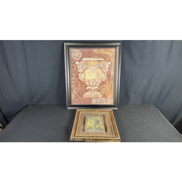 PAIR OF FRAMED CLASSICAL URN PRINTS 3FT BY 2FT