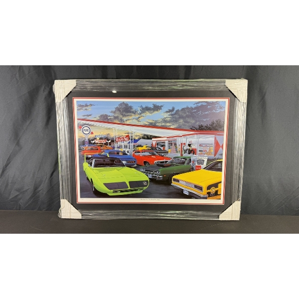 DAVE SNYDER "FLITE FUEL FOR THE BIRDS AND THE BEES" LIMITED EDITION FRAMED PRINT (698/950) 25.5" X 3