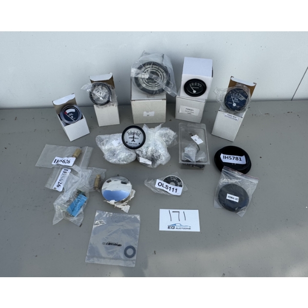 ASSORTED GAUGES & FUEL CAPS