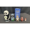 Image 6 : ASSORTED COLLECTIBLES W/ SHADOW BOXES, ASHTRAY, HAND-PAINTED NESTING DOLLS, CLOISONNE DRAGON BALLS