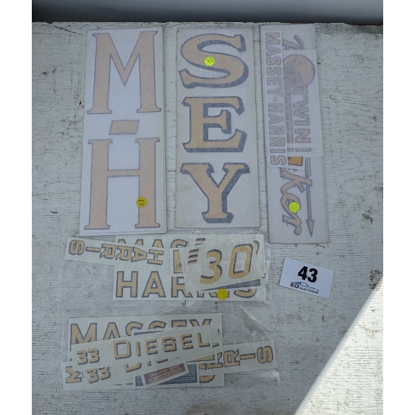 VARIOUS MASSEY-HARRIS 30/33 DIESEL DECALS
