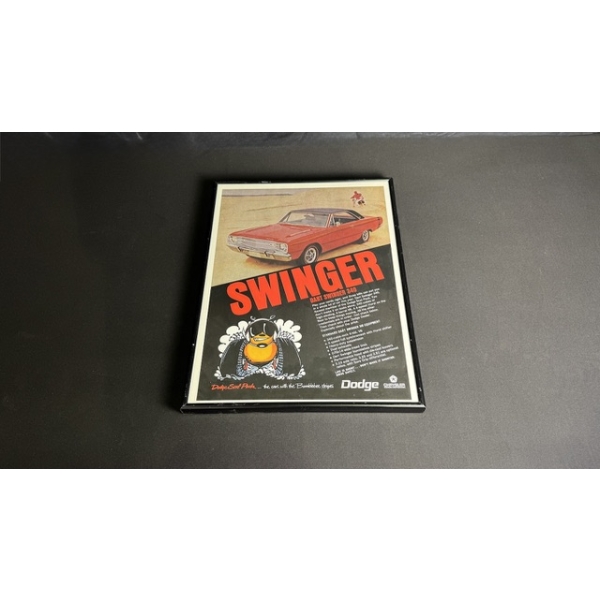 DODGE DART 340 "SWINGER" FRAMED POSTER 18" x 13.5"