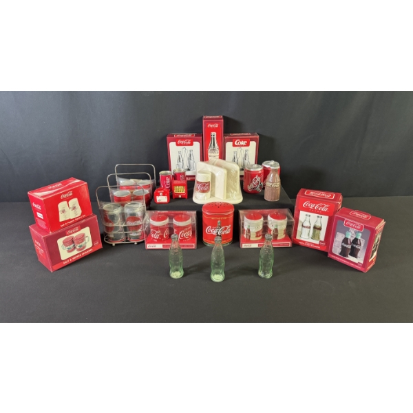 ASSORTED COCA-COLA SALT & PEPPER SHAKER COLLECTION