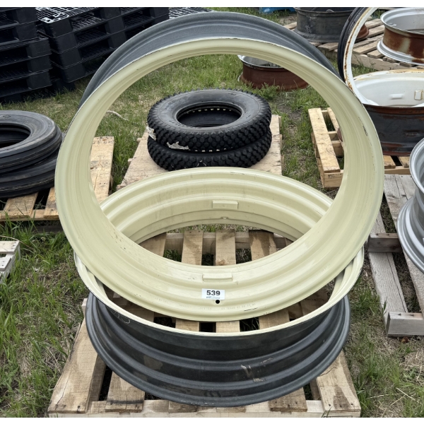 TWO 38XDW11 TITAN CLAMP-STYLE TRACTOR RIMS