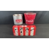 Image 1 : COCA-COLA & BETTY BOOP GLASSWARE, TUMBLER TIN & ICE BUCKET SET