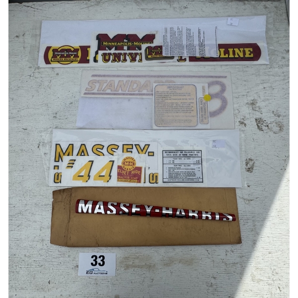 MINNEAPOLIS-MOLINE & MASSEY-HARRIS DECALS