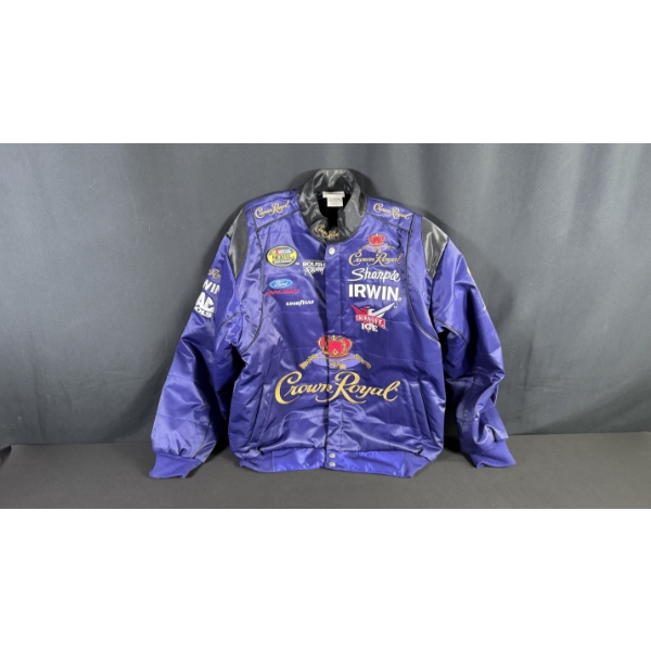 CROWN ROYAL NASCAR RACING JACKET ROUSH RACING/SHARPIE/IRWIN – SIZE M