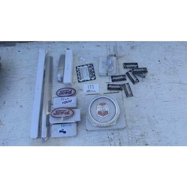 FORD & CASE TRACTOR BADGES & SAFETY DECALS